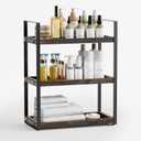 3 Tier Bathroom Organizer Countertop, Counter Organizers and Storage, Bathroom Counter Shelf, Makeup Shelf, Sink Caddy, Brown