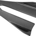 Universal Car Rear Bumper Lip Splitters Fins Spoiler Canards Diffuser Side Fin Scratch Black Mudguards Protector - Carbon Fiber,B