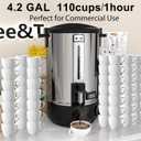 Commercial Coffee Urn110 Cups/16.5L Stainless Steel Large Coffee DispenserDouble Wall Electric Coffee UrnElectric Coffee Maker UrnCommercial Grade Percolate Coffee Maker Hot Water Urn for Catering