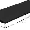 Eastern Tree 4 Packs Gondola Shelves 35 1/4L x 11 1/2W for Industrial Grade Black Pegboard Display Stand, 4 Shelves Fit to 3x6.5 Feet Gondola Units with 8 Supply Arms, 4 Packs 3 Feet Width