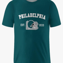 Men's Football Shirts Short Sleeve City Map Helmet T-Shirt Team Color Game Day Apparel Fans Gift, M