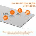 304 Brushed Stainless Steel Sheet Gap Filler, Self-Adhesive Metal Gap Filler Trim Strip for Wall Oven/Microwave Combo/Range/Cooktop, 30" Long, 3'' Wide, 20Ga Thickness