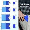 Frelaxy Pocket Picnic Blanket, Waterproof Sandproof Beach Mat, Compact Camping Tarp for Festivals, Hiking, Travel, Outdoor Recreation (Navy & Blue, 57'' x 71'')