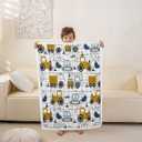 Feelyou Construction Excavator Throw Blanket Kids Toddler 40" x 50"