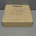 TESSAN Ultra Thin Flat Extension Cord 5 FT, Slim Power Strip with USB Ports (1 USB-C), Surge Protector Flat Plug Wall Charger with 3 Outlets for Office, School, Dorm Room Essentials (Grey White)