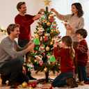 24 Pack Christmas Elf Ornament Crafts DIY Elf Hanging Decorations Make Your Own Christmas Craft with Xmas Craft Stickers for Winter Holiday Xmas Party Supplies Home Class Activities