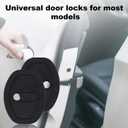 BOXOB 4pcs Car Door Lock Protectors, Universal Silicone Latches Guard Covers with Silent Shock Absorption for Noise Reduction & Protection (Black)