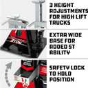 POWERBUILT 3 Ton All-in-One Hydraulic Bottle Jack and Jackstand in One, Compact, Wide Base, 11-21 Inch Range, Eliminates Jackstands, for Trucks, SUVs, RVs, Trailers, ASME, Not for Sedans - 640912