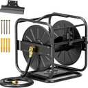SPECILITE Garden Hose Reels, Holds 100 to 200 FT Hoses, Upgraded Guide System, 360 Swivel Base, Includes 5/8'' x 6ft Leader Hose for Outside, Yard, Wall Mount/Floor Water Pipe Spool