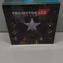 Christmas Tree Topper Lighted with 6 Patterns Projector, Christmas Tree Star Topper Built-in 3D Glitter LED Rotating Lights, Silver Tree Topper Christmas Decoration for Xmas Party Holiday