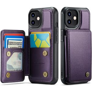 Vinich for iPhone 12/12 Pro Wallet Case with Card Holder, RFID Blocking Credit Slots Kickstand Shockproof Phone Cover for Women Men, Purple