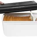 Tupperware Bread Saver- Storage Container & Bread Box for Bread, Pastries, Bagels & More, CondensControl- Moisture Control Technology, Keeps Bread Fresher Longer- 6.5" x 12.63" x 6”