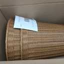 2 Pack Wicker Trash Can, 3.8 Gallon Wicker Wastebasket Set, PP Rattan Trash Basket, Woven Bathroom Trash Can for Bathroom Bedroom Office, Waterproof Decorative Waste Basket, Boho Farmhouse Decor