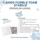 Pangda 20" x 10 Yds Single-Sided Fusible Foam Stabilizer 1 Sided Stabilizer Soft and Reliable Iron-on White Non-Woven Fusible Interfacing for Sewing Tote Bags Purses Quilting