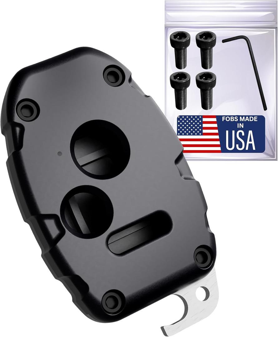 USA-Made for Honda Key Fob Shell | Crack-Resistant & Durable | Seamless Fit | Enhanced Longevity & Functionality | Integrated Bottle Opener | Easy DIY Installation (Black, 3 Button)