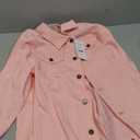 Vetinee Womens Jean Jacket Cropped Denim Jackets Stretchy 3/4 Puff Sleeve Distressed Shacket with Pockets, Size XL