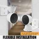 Large Metal Wall Mount Holder fits for Google Nest Indoor 2nd Generation Wired Cam and Ring Cam, Flexible Installation Camera Shelf for Better View Angle Mount on Wall Deck, 2 Pack
