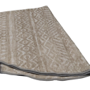 Beige Area Rug, 6x6 Ft Round, for Kitchen Bedroom Entryway Bedroom Living Room, Thin Flatweave Stain ResistantVintage Distressed Rugs Accent Floor Carpet Non Slip Washable