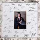 GarduationMall 14x14 Signature Picture Frame Holds 5x7 Photo with White Mat for Wedding Graduation | Wall or Tabletop Display