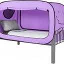Bed Tent Twin Bed Canopy Portable Dream Tent for Adult Indoor Sleeping Tents with 2 Doors Breathable Private Space Tents, Violet (41.3"W x 78.7"L (Pack of 1))