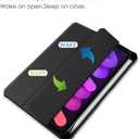 Tablet Cover for Apple iPad mini 6th Generation(2021 Release),Ultra Slim Folio Stand Lightweight Auto Sleep/Wake Up Leather Case for iPad mini Gen 6 A2567 A2568 A2569 8.3" (Black)