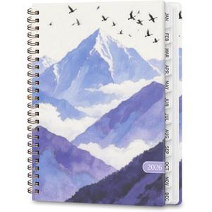 2026 Planner, Weekly and Monthly Academic Planner Calendar (JAN.2026 - DEC.2026), Planning Agenda Book, for Office Desk Accessories and School Supplies, A5(6.3" x 8.5") (Mountain Flight)