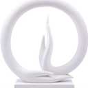 Carefree Fish White Sandstone Buddha Hand Statue Yoga Decor The Art of Minimalism Valuable Collection (Solid 6.6 Pounds), Large