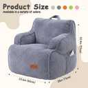 Bean Bag Chairs for Kids, Kids Bean Bag with Side Pocket-Darkgrey, Small