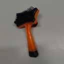 Pet Soft Silicone Brush, Shower Brush for Massage, Comfortable Handle Bath Brush for Shedding, Hair Pushing Comb for Long Short Haired Dogs and Cats-Orange