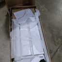 Semoic White Makeup Vanity Desk with LED Mirror and RGB Lights and Power Outlet, Morden Glass Top Vanity Table with Drawer & Storage Cabinet & Adjustable Shelves, Large Dressing Table for Bedroom