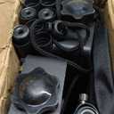 Over The Table Rod Stand with Clamps Adjustable 40"-120'' Length 26"-52" Height Black Table Balloon Arch Stand with Storage Bag, Metal Decorating Rod Hanging