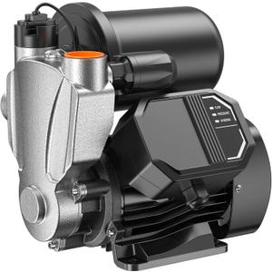 1.6HP Water Pressure Booster Pump, 110V Stainless Steel Automatic Pump with Digital Pressure Display, 2100 GPH High Flow, 140FT Max Head for Home, Shower & Irrigation