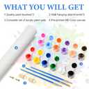 igoodom Christmas Paint by Numbers Kit for Adults  Christmas Snowman Adult Paint-by-Number on Canvas, DIY Acrylic Painting Set for Home Decor Gift, 16x16inch (MY337)