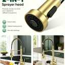 Pull Down Kitchen Faucet with Cup Washer Brushed Gold