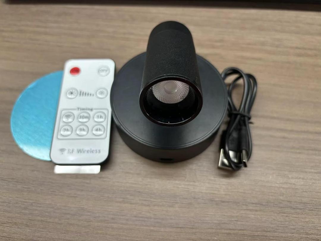 Wireless LED Spotlight Indoor with Remote, Uplighting Indoor with Rechargeable Battery Operated, 3CCT Picture Light with TimerDimmable, Spot Lights Accent Up light for Plant, Picture, Wall Art, Black