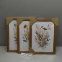 Botanical Wall Art Set of 3 Floral Wall Decor Prints Vintage Canvas Wall Art Wildflower Watercolor Pictures Farmhouse Artwork Floral Modern Painting for Bathroom Bedroom 12x16 Inch Wood Framed