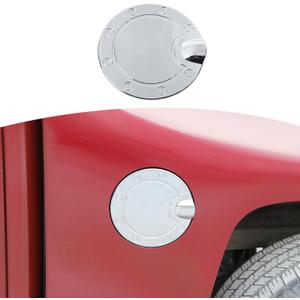 for Silverado Gas Cap Tank Door Cover Fit for Chevy Silverado GMC Sierra 2014-2018 Chrome Exterior Accessories