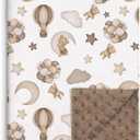 Bear Baby Blanket for Unisex Boys Girls, Brown Bear Toddler Soft Minky Blanket with Double Layer Dotted Backing, Nursery Newborn Baby Crib Receiving Blanket, 30"x40"