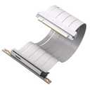 EZDIY-FAB PCIe 5.0 X16 Riser Cable,128GB/s Bandwidth, for RTX 50/40 & RX 9000/7000 GPUs, PCIe Extension Card, Backward Compatible with PCIe 4.0/3.0,Vertical GPU Mount,Right Angle-30cm,White