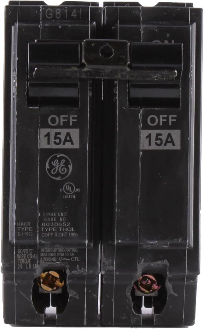 GE THQL2115; 2P15A 120/240 PLG-IN CB