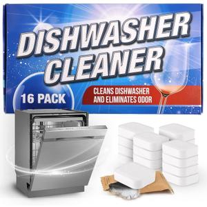 Impresa Dishwasher Cleaner and Deodorizer - 16 Tablets - Eliminates Limescale and Mineral Buildup - Removes Unwanted Odors - Compatible with Most Dishwashers - Fresh Scent - Dishwasher Pod Cleaner