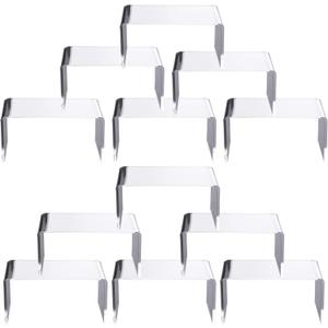 12 Packs Clear Acrylic Display Risers Showcase for Jewelry, Risers Display for Funko POP Figures,Clear Cake Stands for Candy Dessert Table Decorations 4" x 3''x 2'' (12 PC)