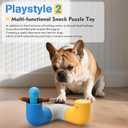 Dog Puzzle Toys Bully Stick Holder & Treat-Dispensing Function Natural Rubber Chew Toys for Dogs Boredom Busters Dog Toys chewers for Medium & Large Breeds (1)