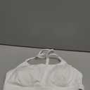 RUNNING GIRL Y-Back Sports Bras for Women, Medium Impact Wirefree Padded Bra Workout Crop Top Longline Sports Bra Push up (Large, White)