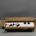 YaFex Heavy Duty Curtain Rods 32-60 Inch, 1 Inch Adjustable Black Curtain Rod for Windows,Short Window Treatment Rods with Aluminium Finials, Easy Installation