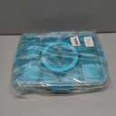 Patent Design Ribbed Snackle Box Container Divided Serving Tray with Lid and Handle -Charcuterie Container Portable Storage Organizer for Candy, Fruit, Beach, Picnics1 pcs, Lake blue