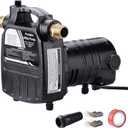 115Volt 1/2HP 1500 GPH Heavy Duty High Pressure Cast Iron Casing Water Transfer Utility Pump With Brass Connectors and Suction Strainer