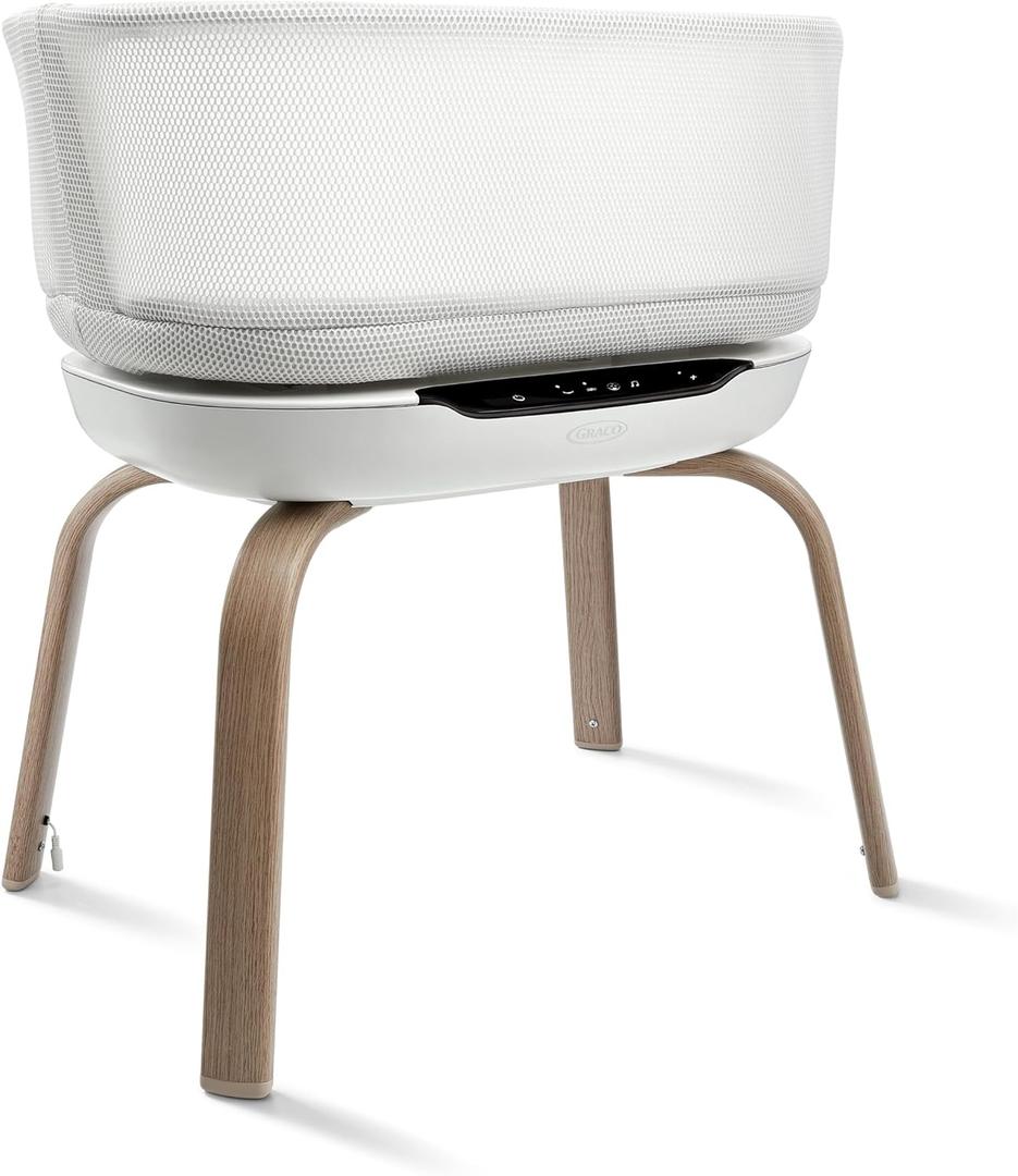 Graco SmartSense Soothing Baby Bassinet Smart Newborn Bassinet Detects and Automatically Responds to Baby's Cries For Newborn Babies to 6 Months, Crib