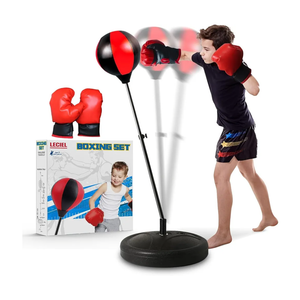 Kids Boxing Set - Punching Bag with Gloves & Adjustable Stand for 3-8 Year Olds