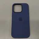 Apple iPhone 16 Pro Silicone Case with MagSafe and Camera Control: Lightweight Phone Case, Wireless Charging Compatible, Smooth Matte Finish; Denim